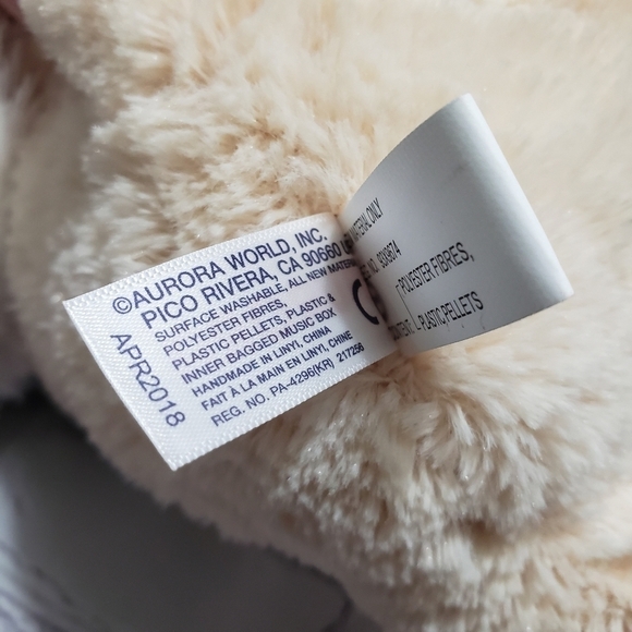 Aurora Mastiff Dog Plush 9-inch Stuffed Animal Christmas Santa Hat Year 2018 Tan - Picture 6 of 8